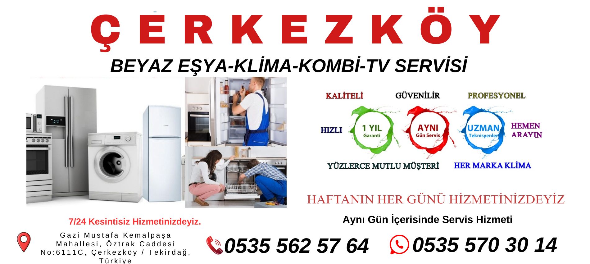 Çerkezköy Beyaz Eşya Servisi